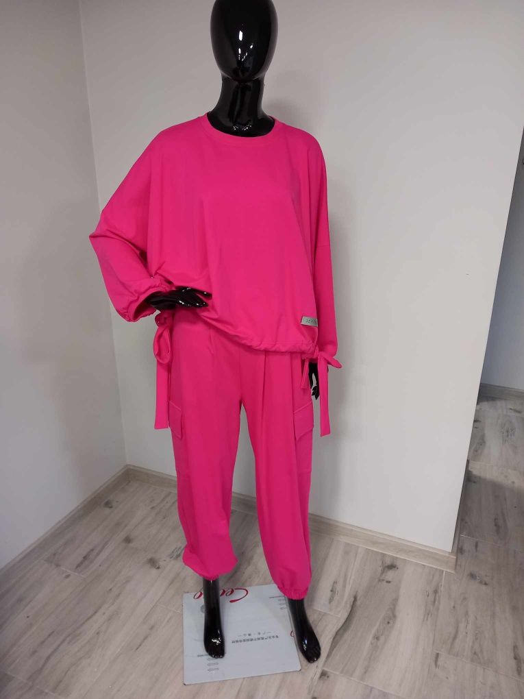 Dres komplet bluza spodnie be First fuksja L40XL42