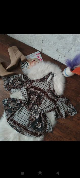Bluzka etno wzorek River island etnic  cudowna Hiszpanka 
Rozmiar 2XL