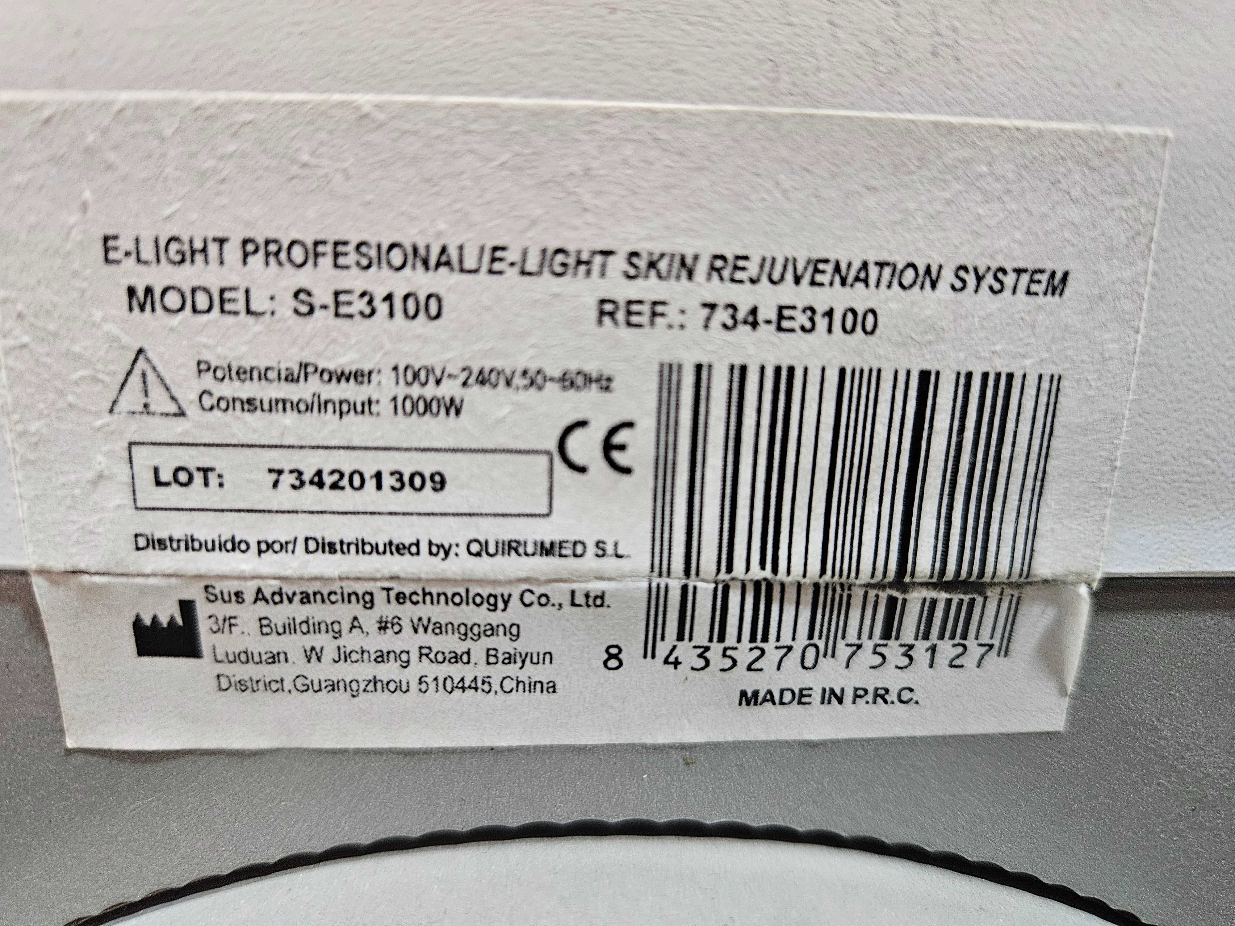 E-Lignt Professiional E-LIGHT SKIN Rejuvenition Sustem Model S-E3100