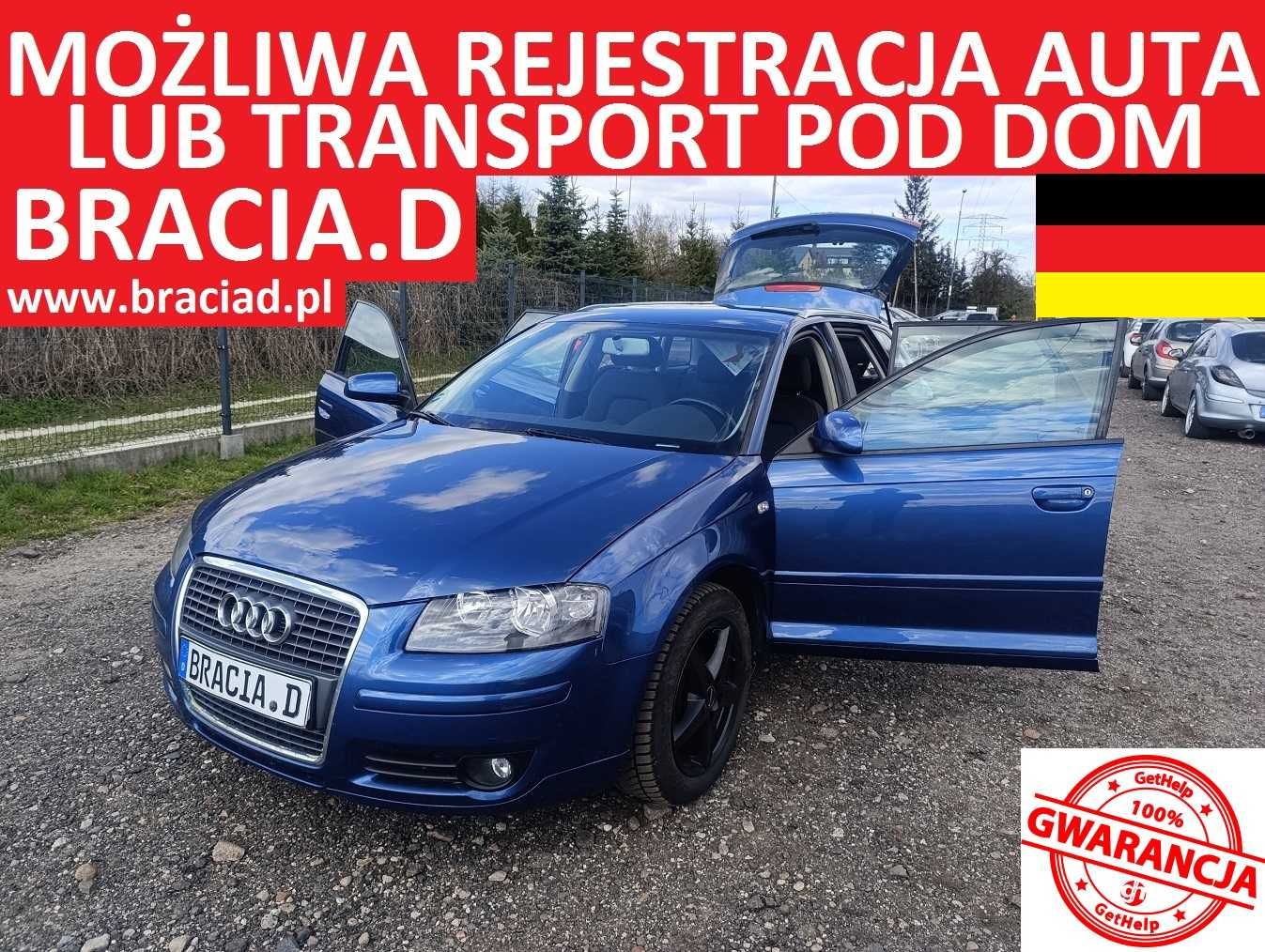 AUDI A3 1,6 MPI Benzyna 2007r KLIMA ZADBANA z Niemiec 100% OPŁAT