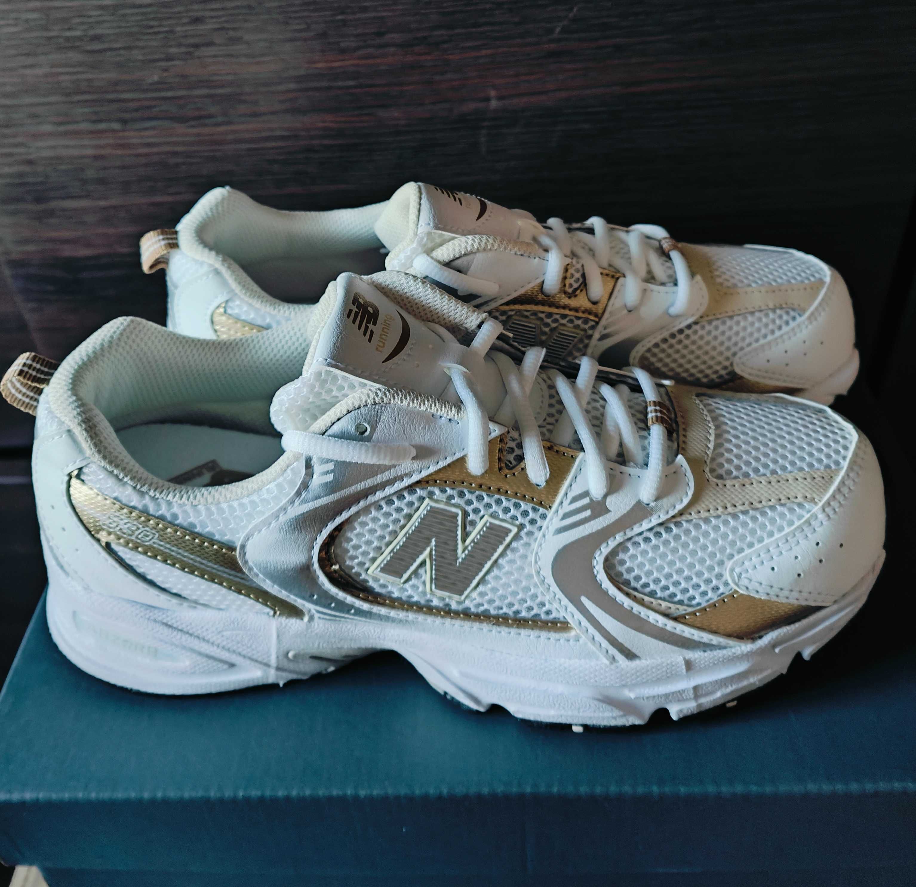 New Balance 530 biało złote - r. 38,5