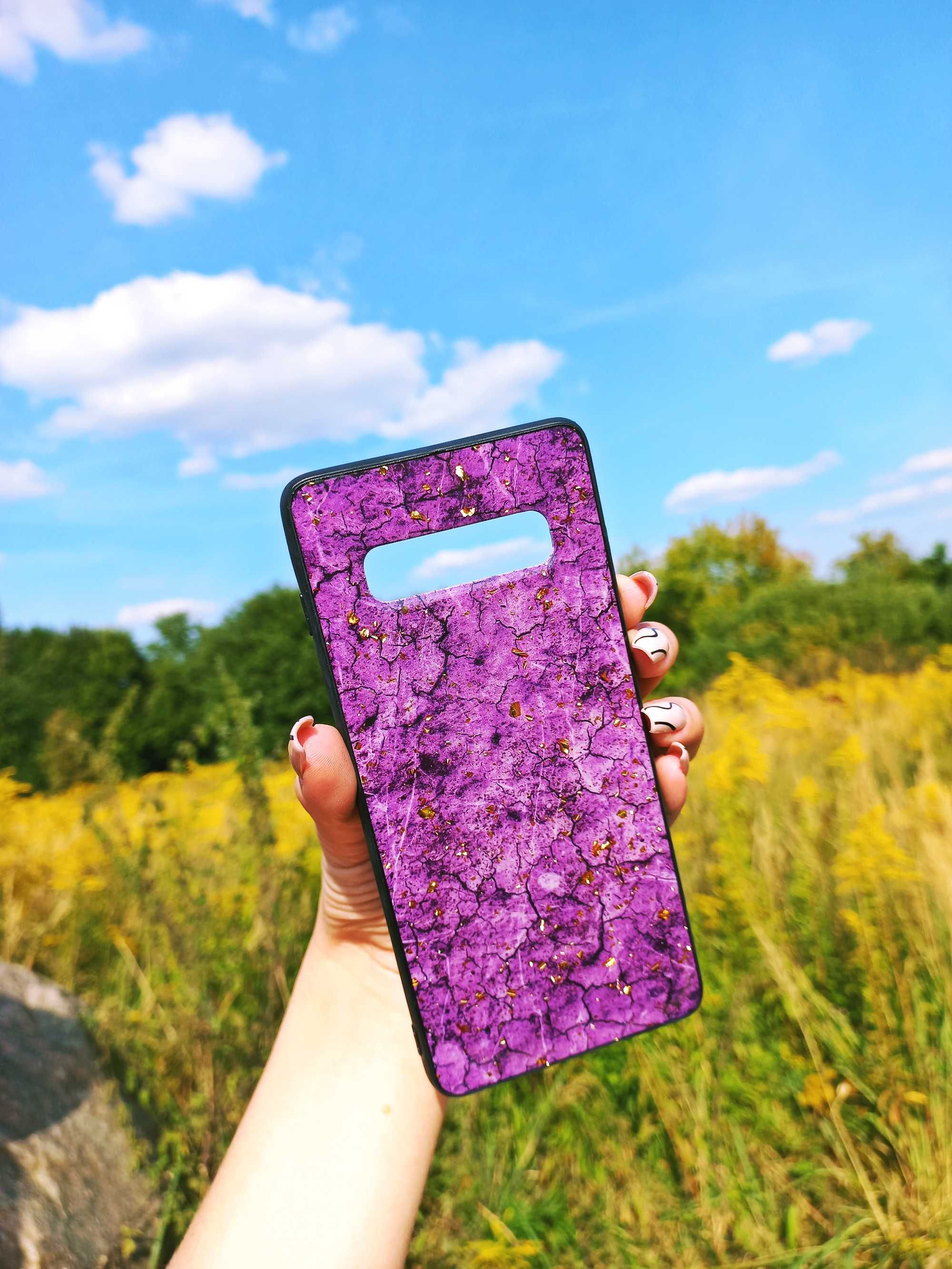 Etui Samsung S10 Plus drobinki złota podstawka - PREZENT