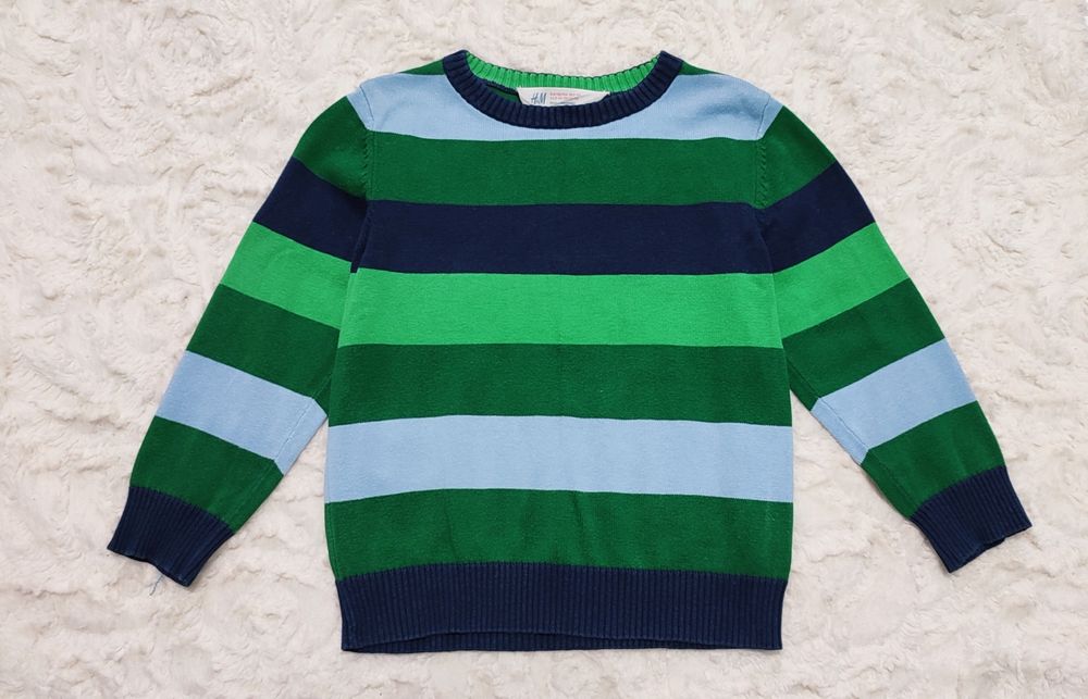 Смугастий светр H&M 2-4T кофта джемпер пуловер світшот