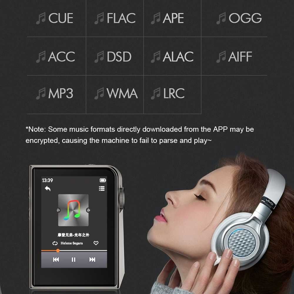 Аудиоплеер RUIZU A58 16 ГБ Hi-Fi Lossless DSD256 Bluetooth 5.0