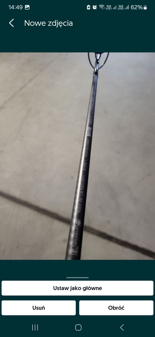 Wędka Sumowa, Shimano Beastmaster Catfish fireball, Vertical sum