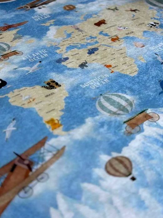 Килим ковер в дитячу кімнату килимок для хлопчика безворсовий