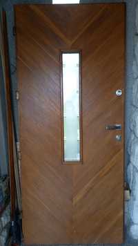 Drzwi dębowe zewnętrzne 216x96