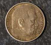 Srebrna moneta 5 marek 1936 r.