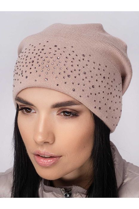 Женская стильная шапка со стразами. Разные цвета!!!