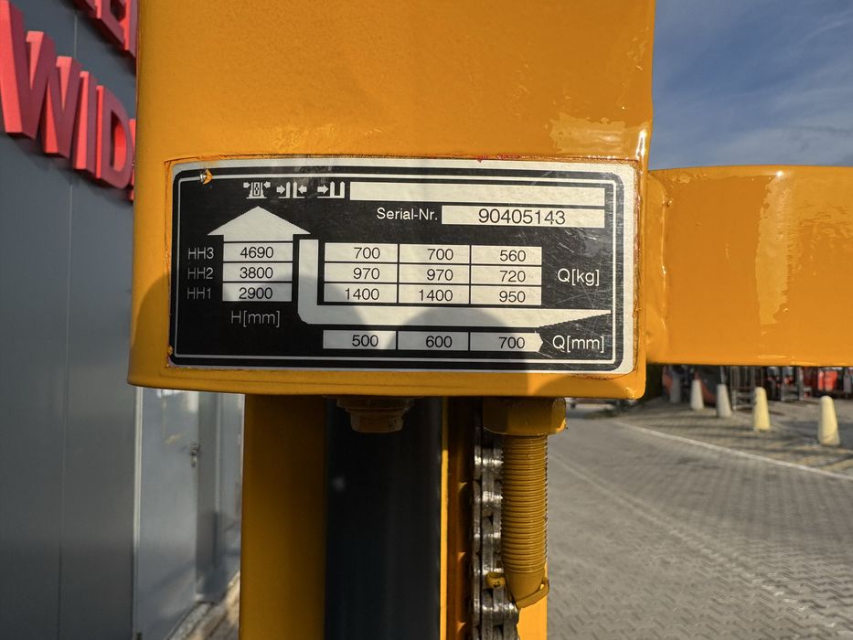 Paleciak elektryczny Jungheinrich 470 cm 1400 kg 2012 r ERC 214