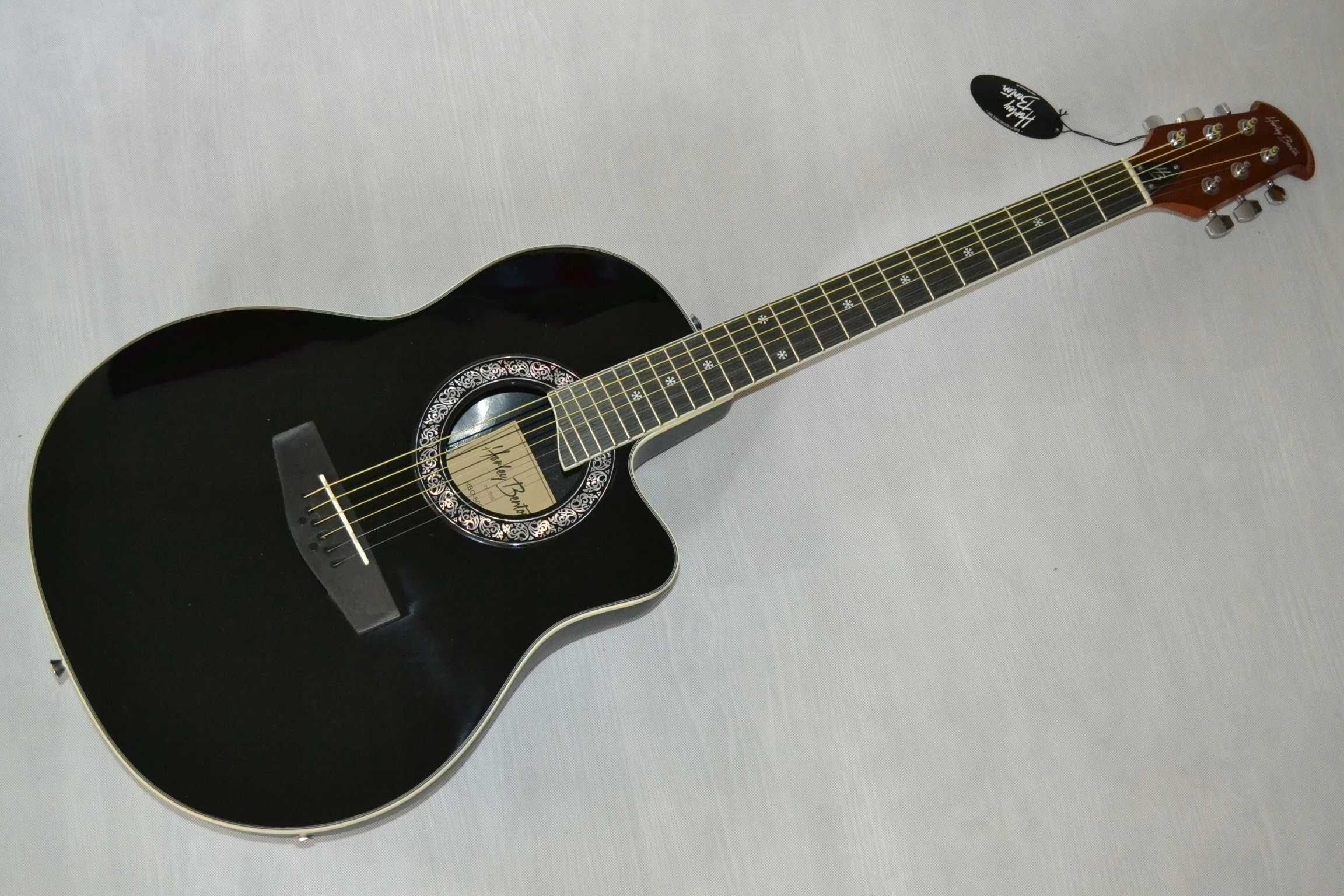 Harley Benton HBO-600 BK nowa gitara elektroakustyczna - wyregulowana!
