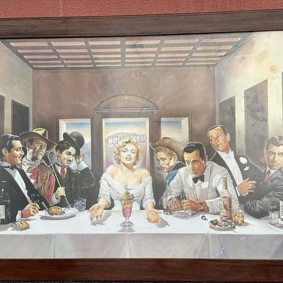Quadro Última Ceia com Estrelas de Hollywood