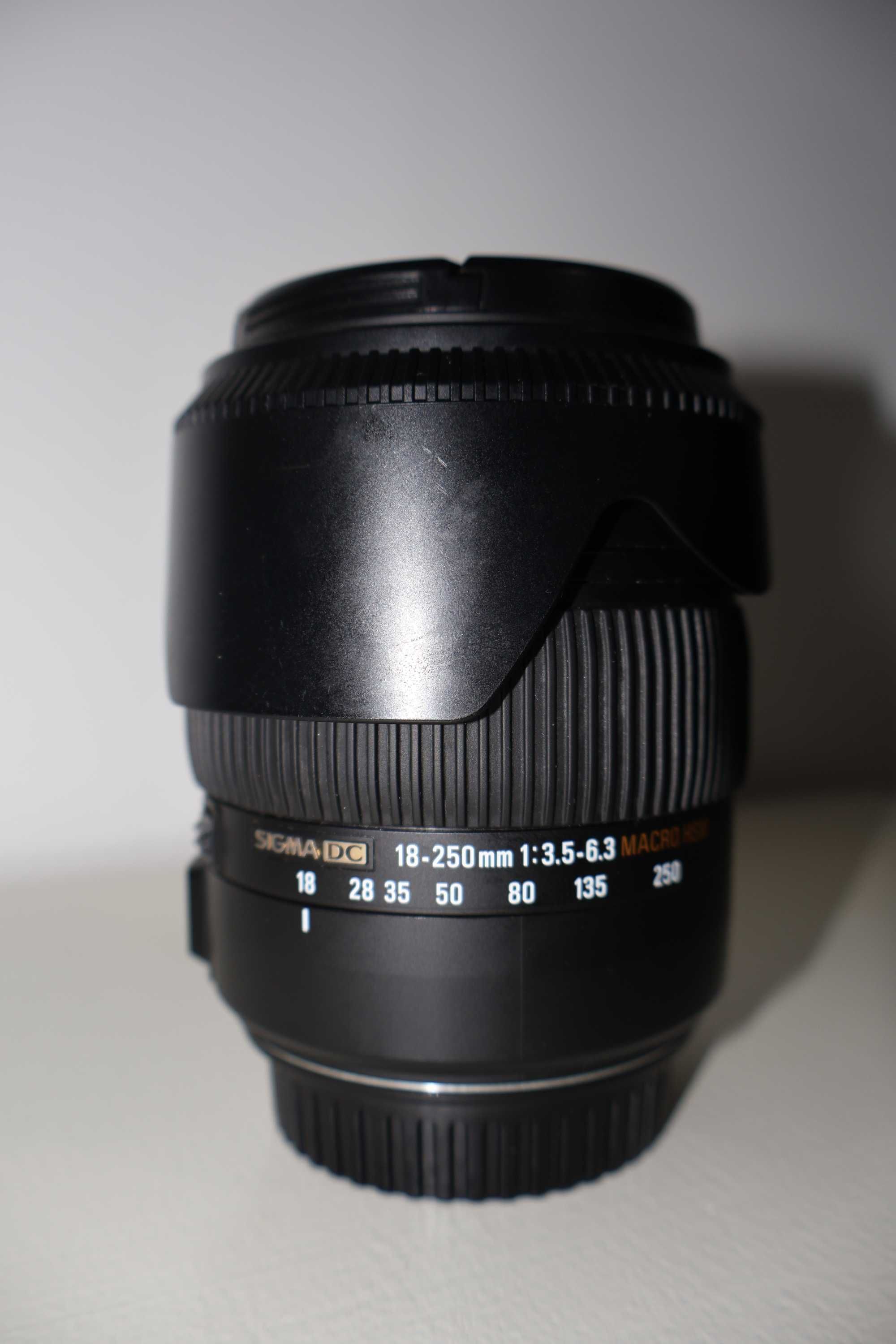Sigma 18 250mm macro HSM (Canon) com Parasol