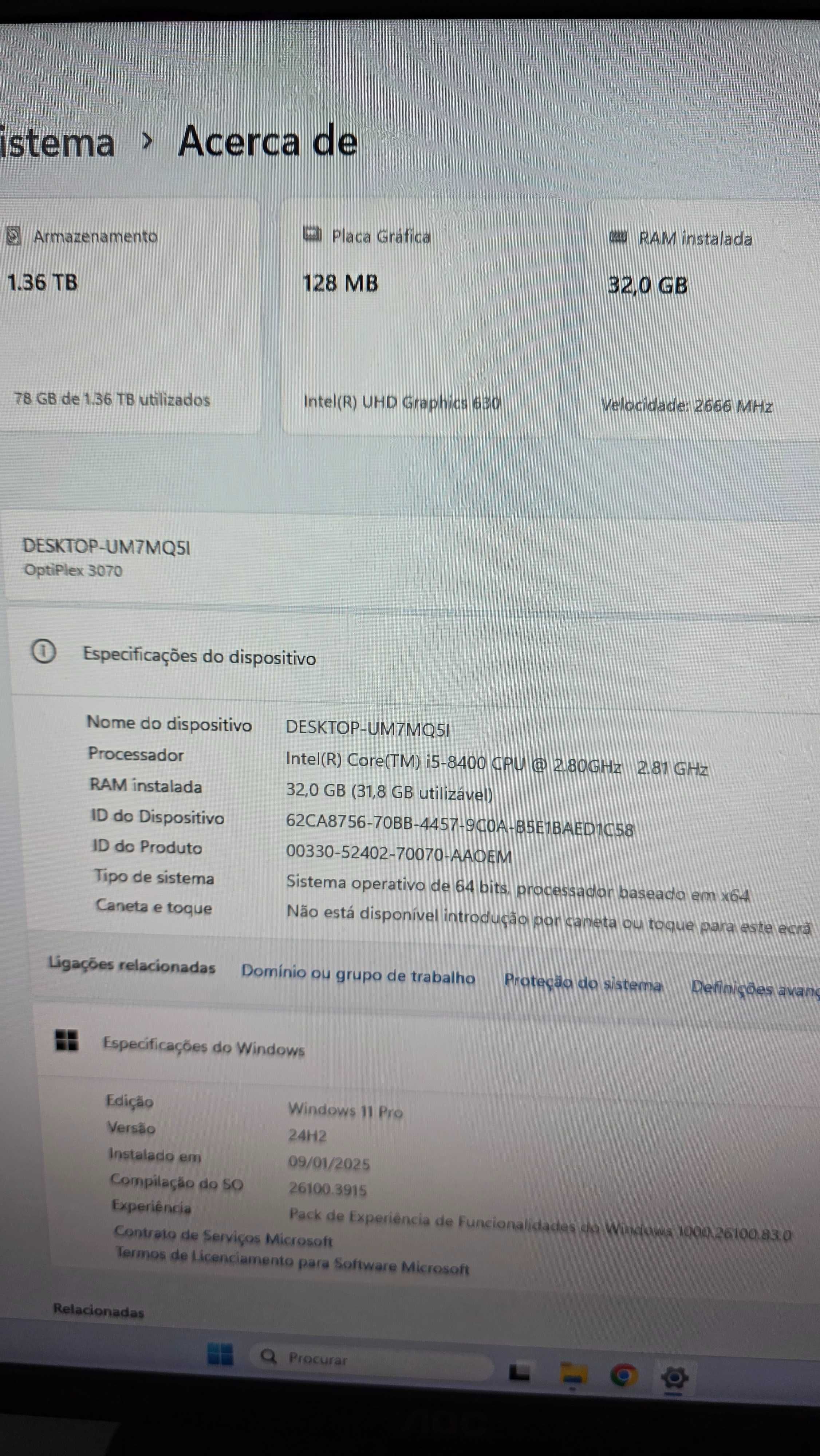 Desktop Dell i5 8400 | SSD 500GB | 32GB RAM | HDD 1TB