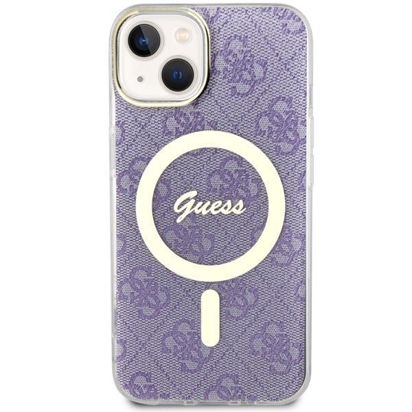 Guess Etui 4G MagSafe do iPhone 14 Plus / 15 Plus 6.7" Purpurowe