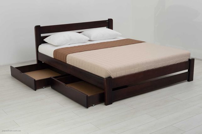 Двоспальне Ліжко Посилене з дерева 160х200