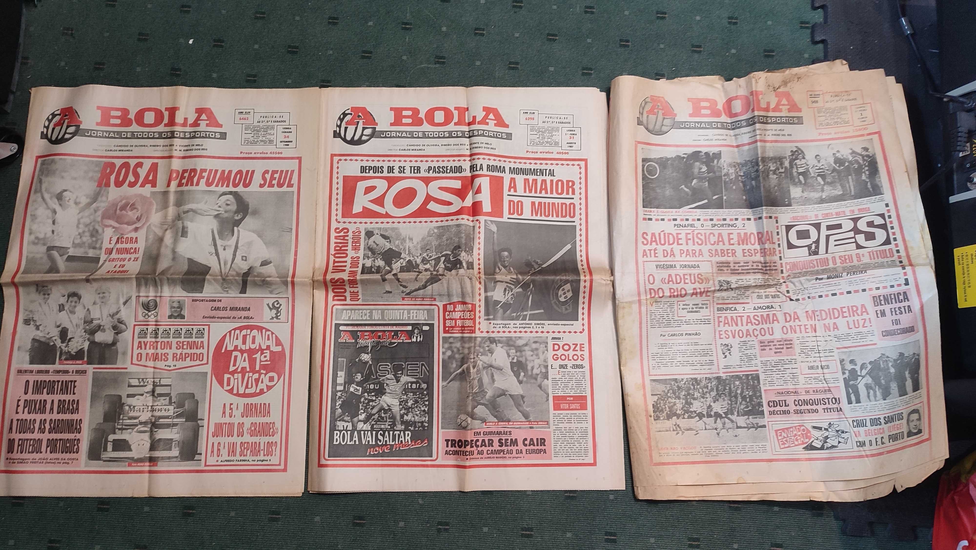Lote 12 Jornais A Bola - Anos 80