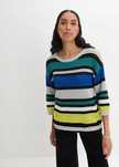 B.P.C sweter w optyce szydełkowej w paski ^48/50