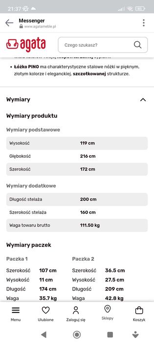 Łóżko tapicerowane 160x200  z materacem