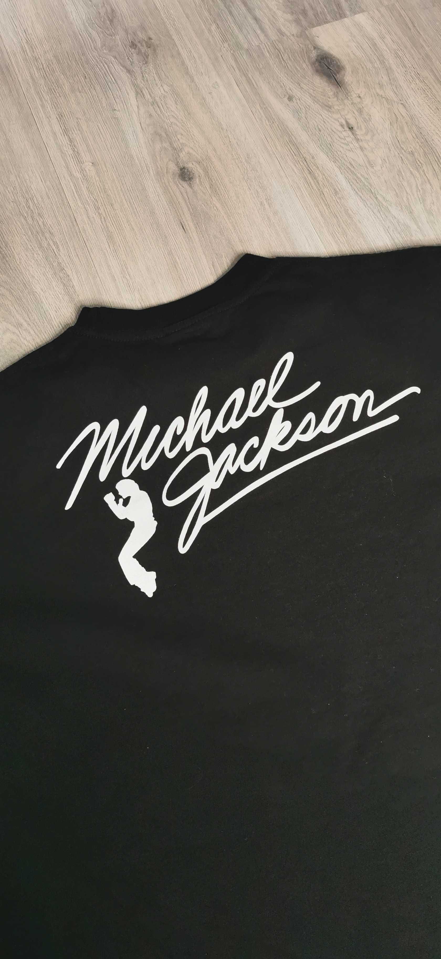 T-shirt Michael Jackson big print unisex rozmiar L black czarny