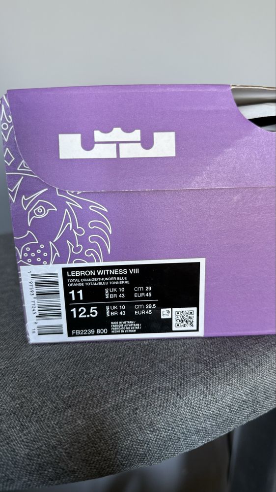 Nowe buty Nike Lebron Witness VIII rozm.45 - 100% oryginał