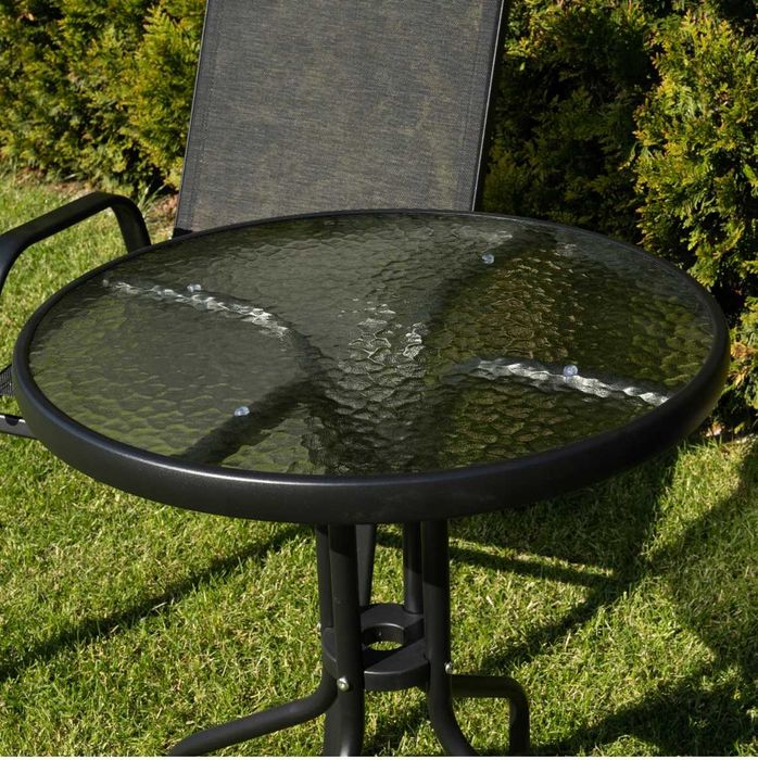 Krzesło Stół Meble Ogrodowe Balkon, Zestaw 2 Krzesła i Stół ELEGANCKIE