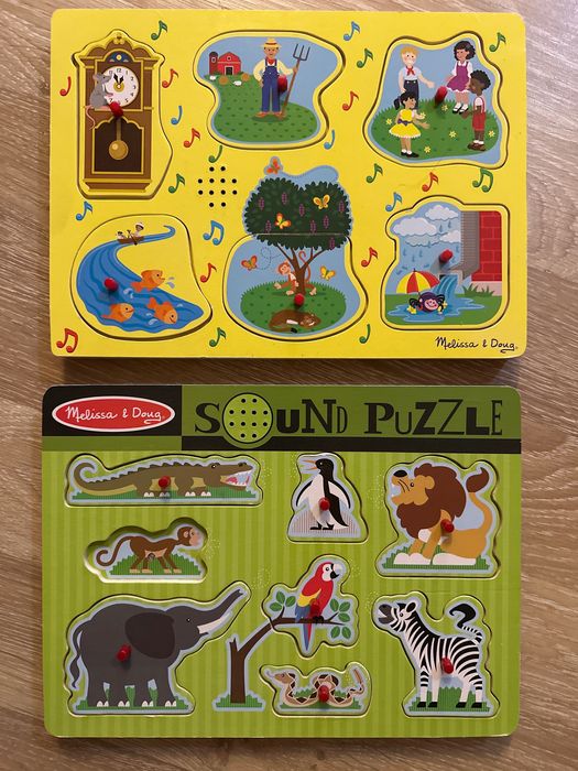 Melissa & doug puzzle dźwiękowe układanka drewniana english songs