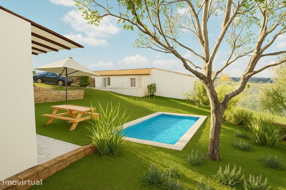 Moradia T2 com piscina e vista deslumbrante em Terena, Hortinhas