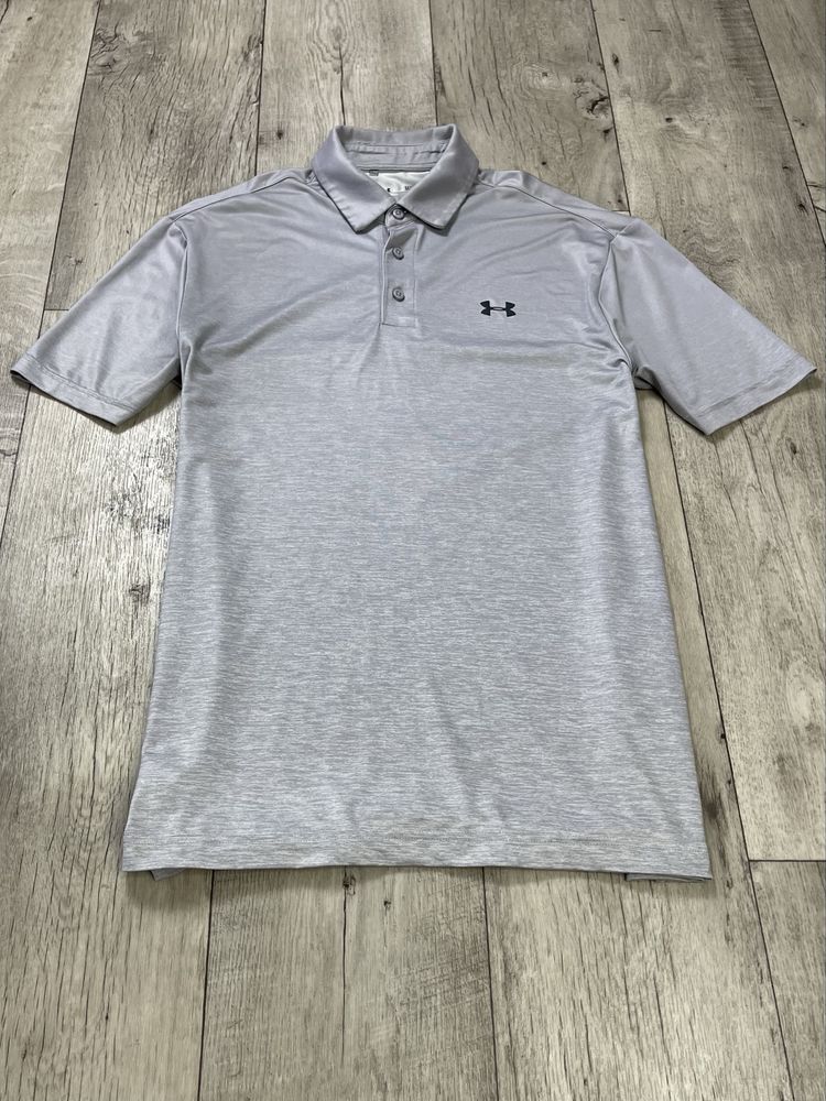Under Armour heatgear поло футболка M размер спортивная серая