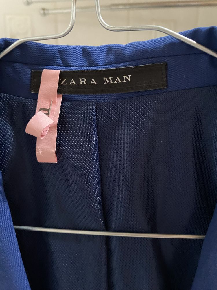 ZARA MAN garnitur męski granatowy 46/38 plus koszula i krawat gratis