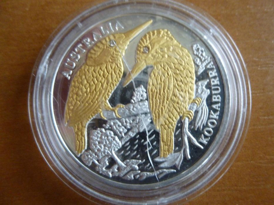 Liberia moneta 10 dolarów Kokaburra