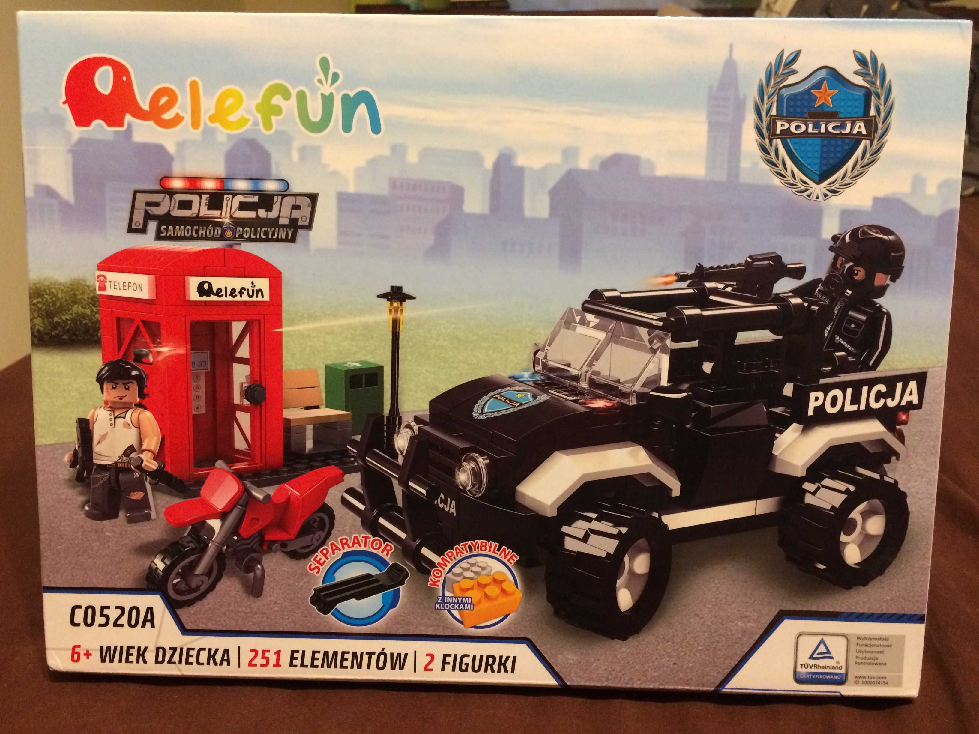 Klocki Elefun Policja (pasują do LEGO) NOWE