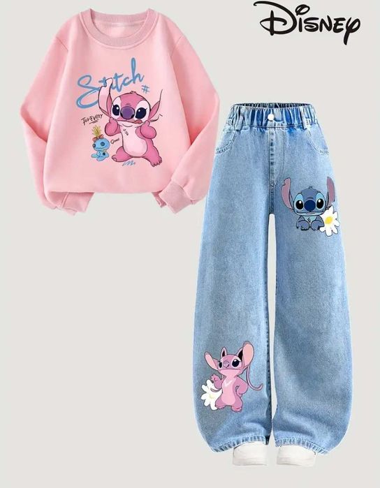 АКЦІЯ Костюм Стіч для дівчат світшот і джинси, для дітей