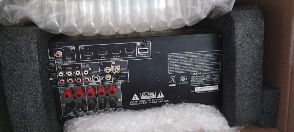 Amplituner DENON AVR-1612, 5 głośników, przewody PROLINK
