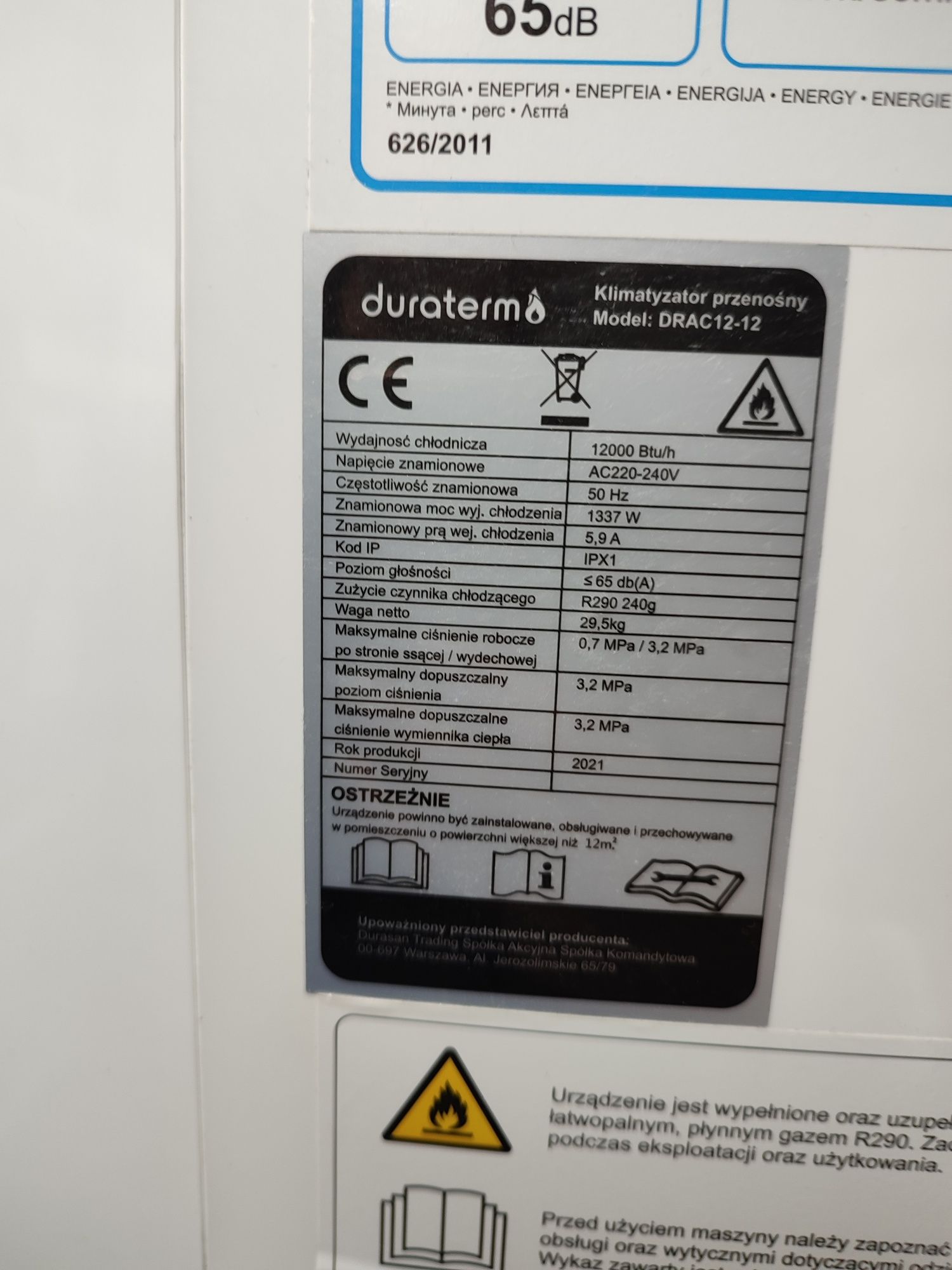 Klimatyzator przenośny Duraterm DRAC 12-12