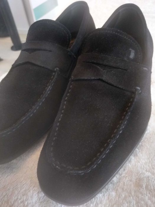 Mokasyny męskie TOD'S czarne zamszowe (loafers) rozm. 7 (rozm. 41)