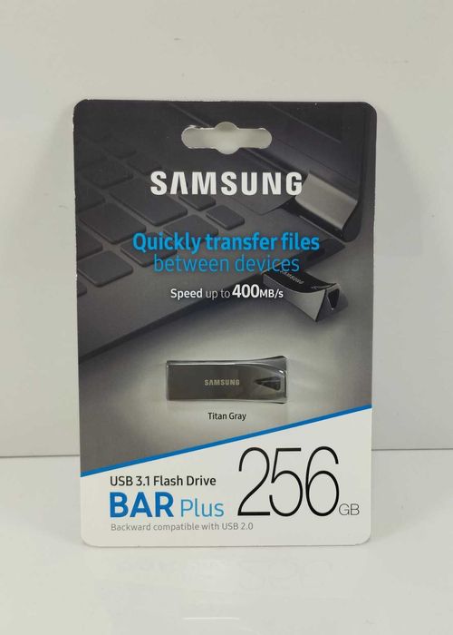 Pendrive Samsung 256GB BAR Plus Titan Gray 400MBs Nowy