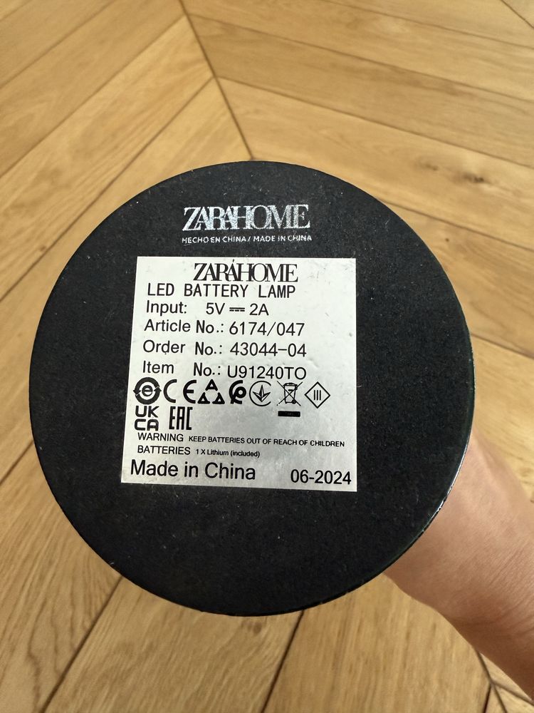 lampka zara home ciemnozielona