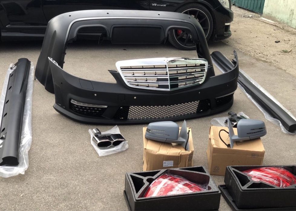 Бампер передний рестайлинг Mercedes Benz W221 S63 S65 S500 AMG