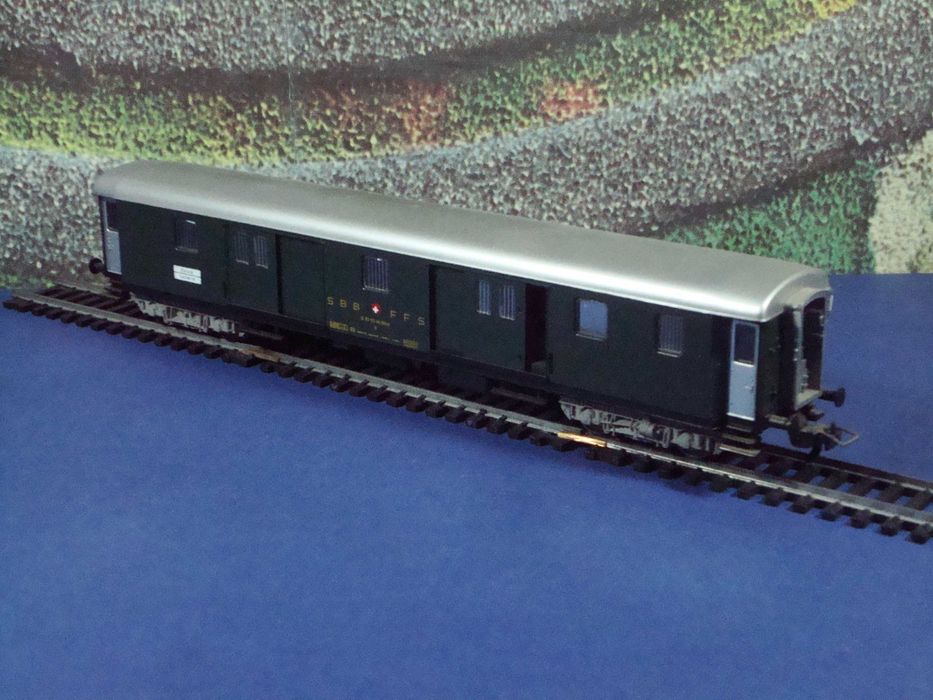 Fleischmann H0 5130 - Vagão Postal / Correios "SBB FFS" Suíça, Usado
