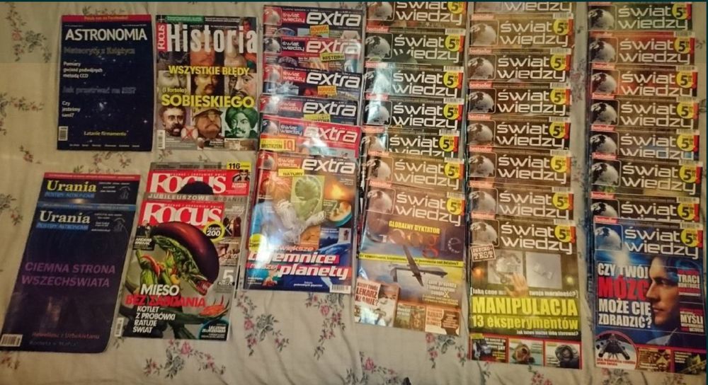Czasopisma Świat wiedzy / extra, Focus / Historia, Astronomia, Urania