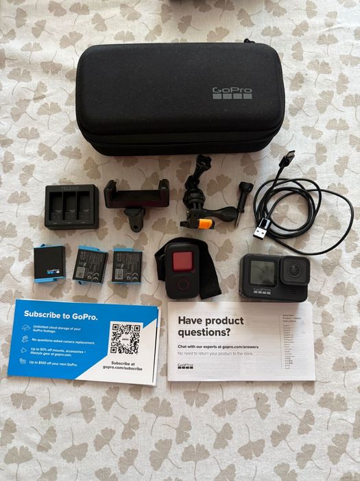 Kamera Go Pro 9 z 3 bateriami, pilotem, uzywana sporadycznie.