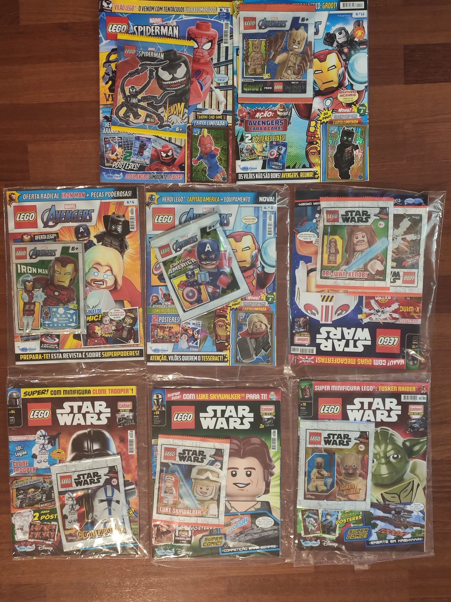 Revistas Bd Lego Star Wars Batman Marvel Minifiguras Polybags