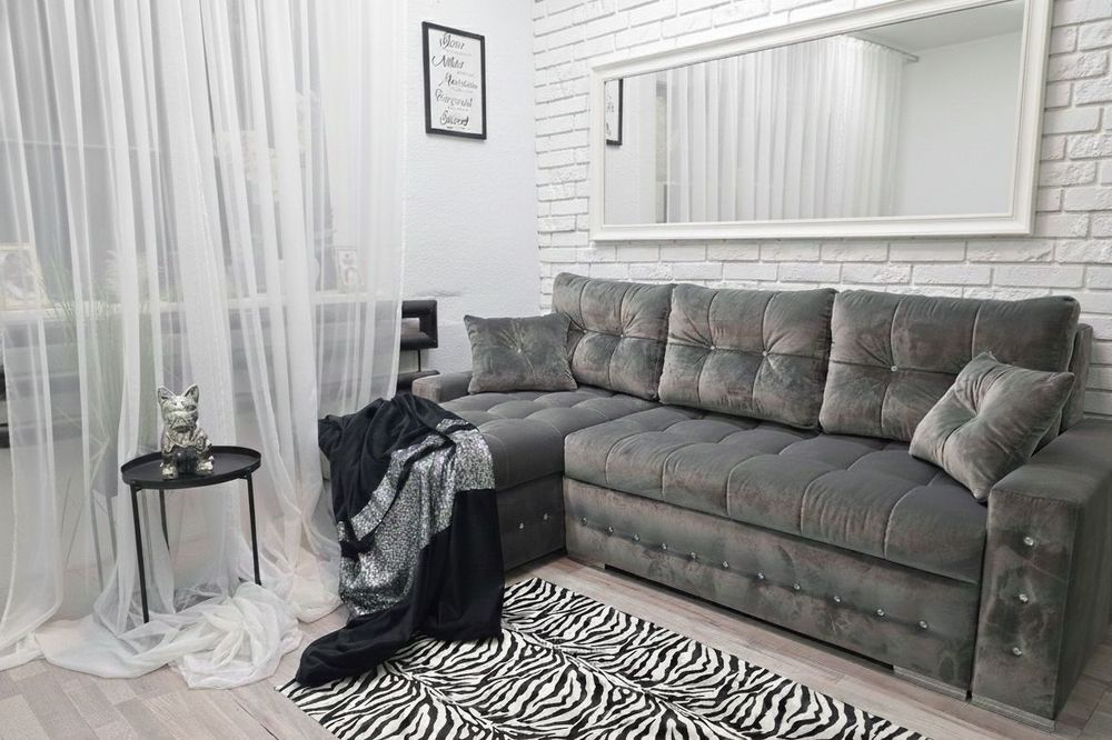 Narożnik Kleopatra glamour, welur, sprężyny