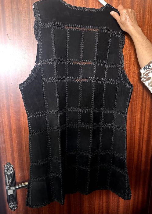 Colete Preto de Pele L