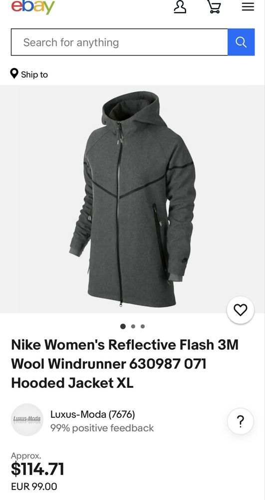 Жіноча куртка Nike tech Wool Windrunner(Оригінал)