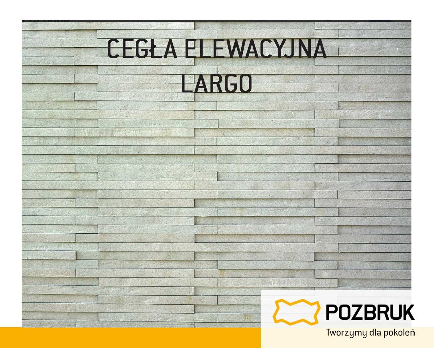 Cegła elewacyjna Largo (złoty) Pozbruk | 54,5 x 10 cm / h4 cm | OUTLET