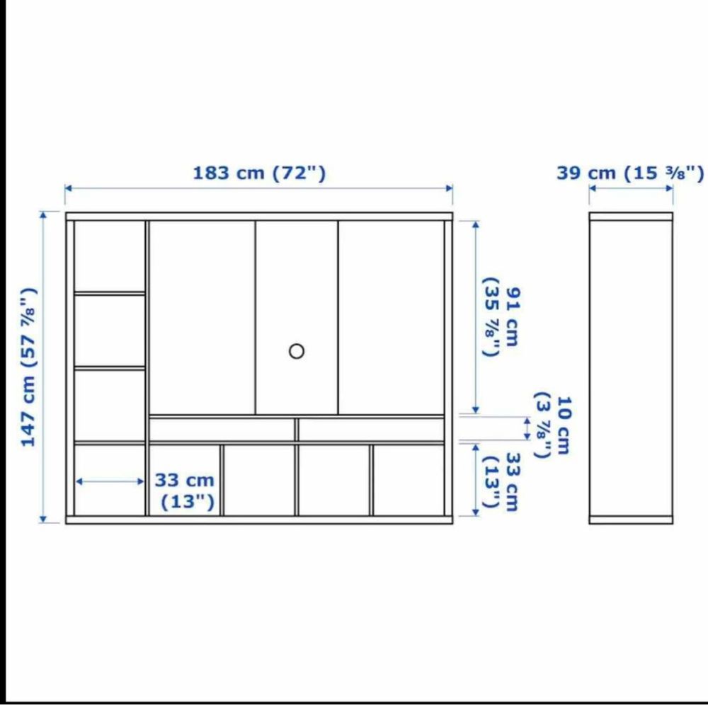 Móvel TV Ikea preto