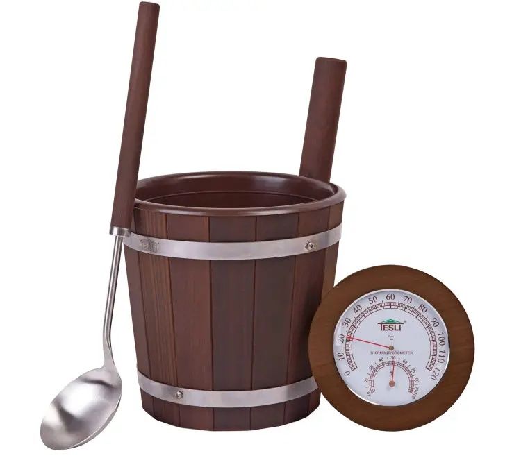 Шайка, відро для бані та сауни з вставкою