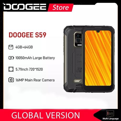 Doogee S59 4/64gb IP68 NFC 10050mah orange Android 10